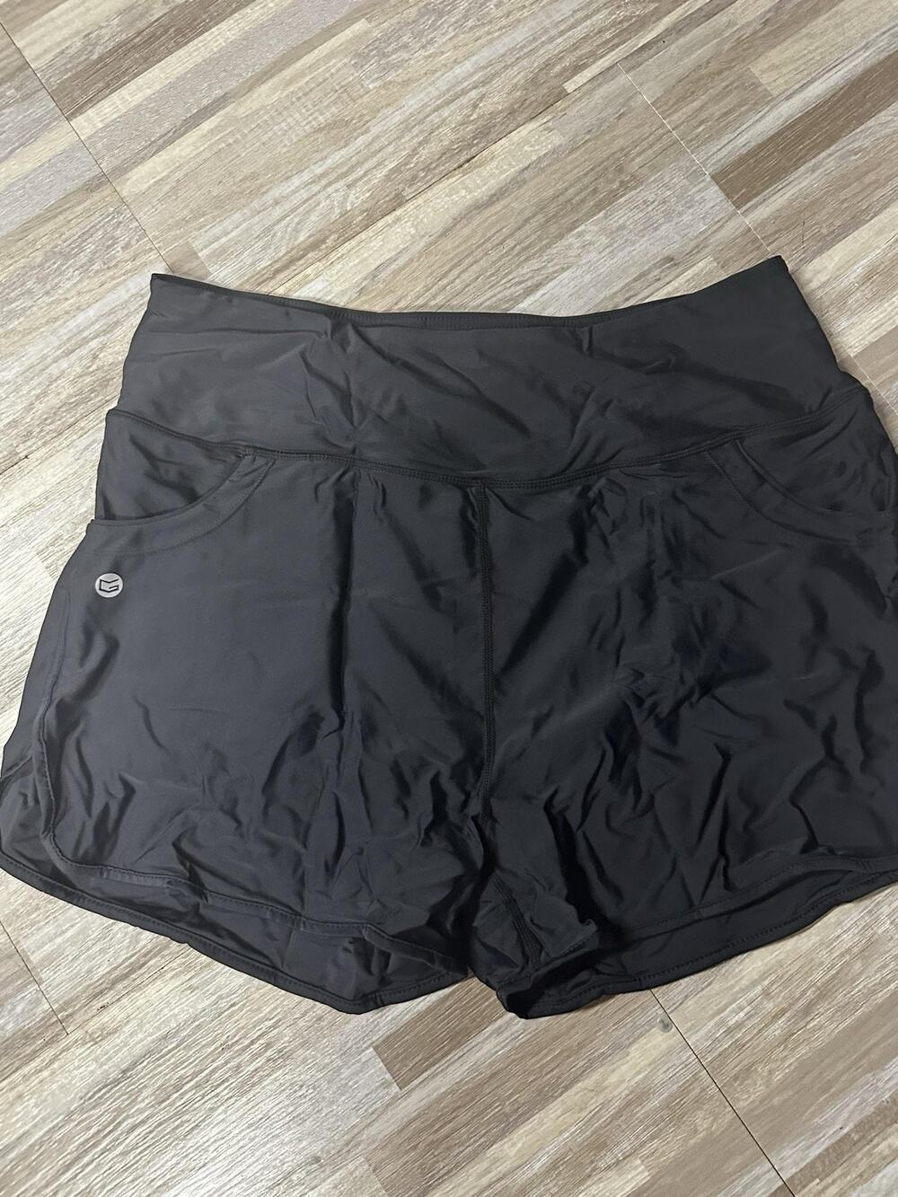 Gradual Womens Black High Waisted Running Athletic Shorts